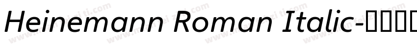 Heinemann Roman Italic字体转换